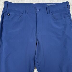Mizzen+Main Men' 34x32 Blue Helmsman Athletic Tapered 5-Pocket Performance Pants